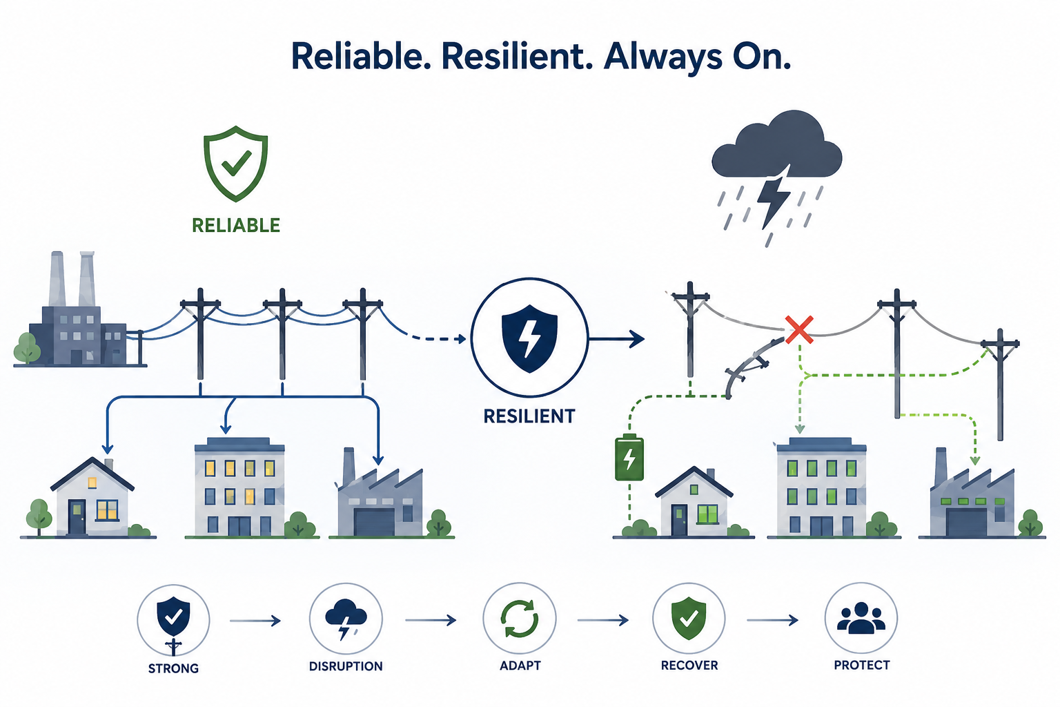 Reliability and Resilience of Distribution Networks