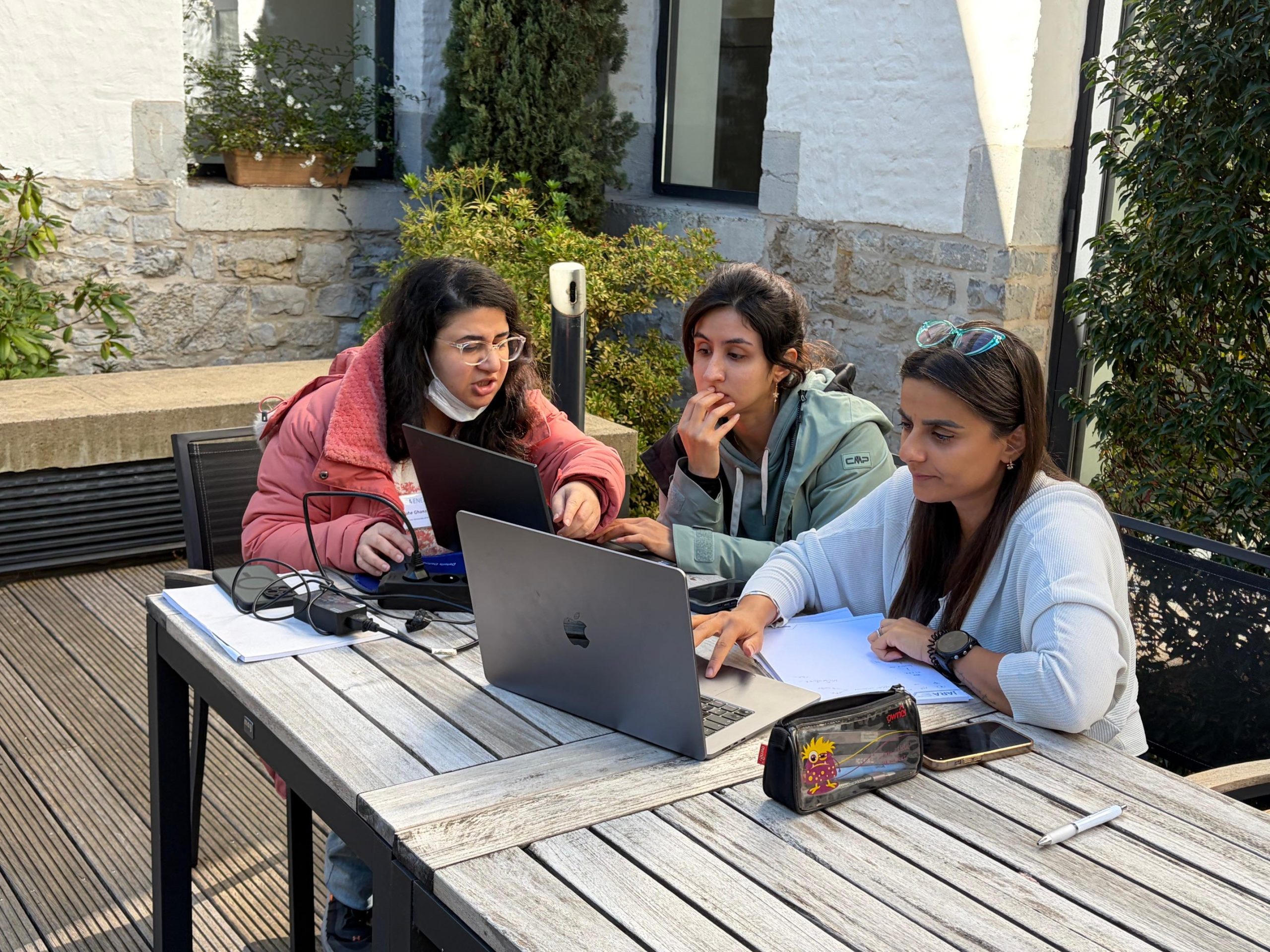 ETLab team working during the AI hackathon